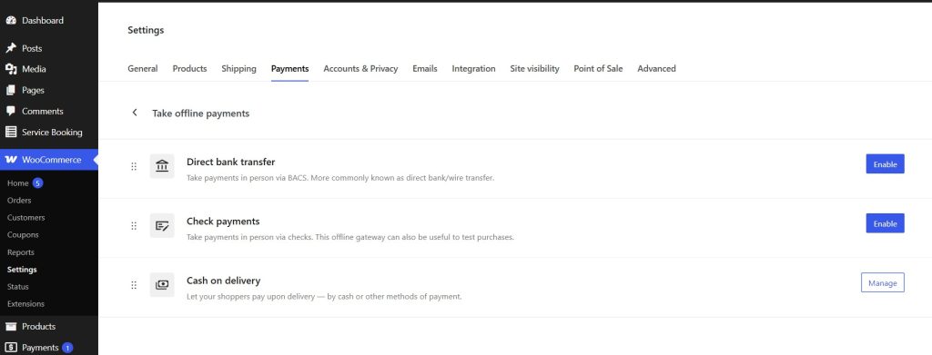WpBookingly WooCommerce payment system